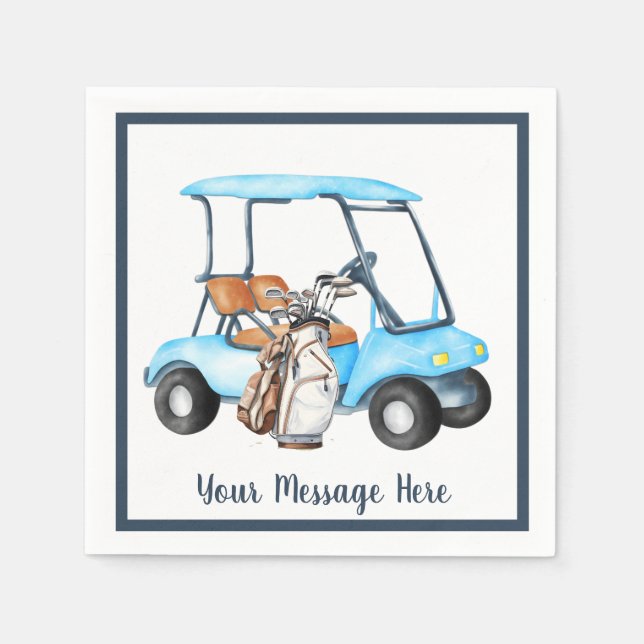 Men's Birthday Retirement Golf Theme Party   Napkins (Front)