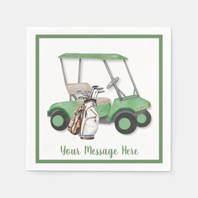 Men's Birthday Retirement Golf Theme Party  Napkins (Front)