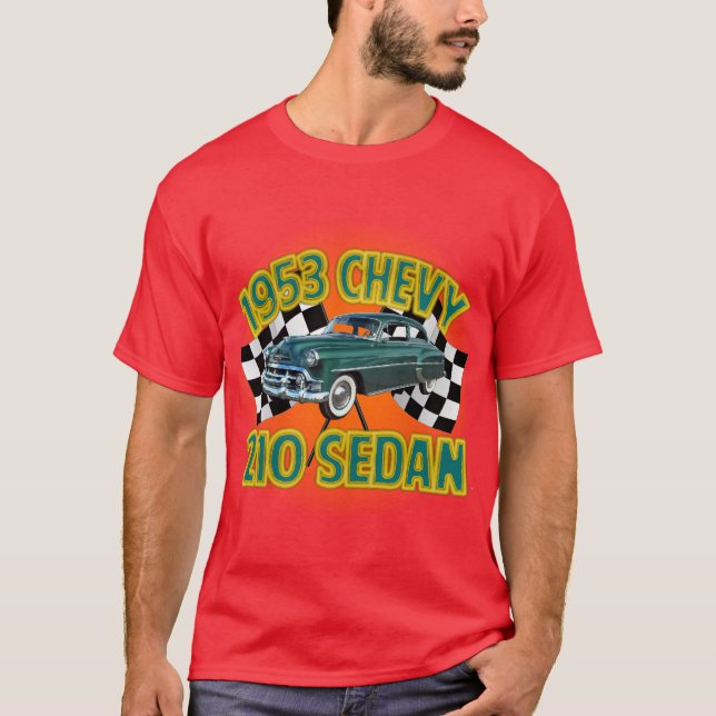 Men's Black 1953 Chevy 210 T-Shirt (Front)