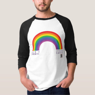 Men's Black B-ball Shirt Rainbow God Pro Jesus Sav