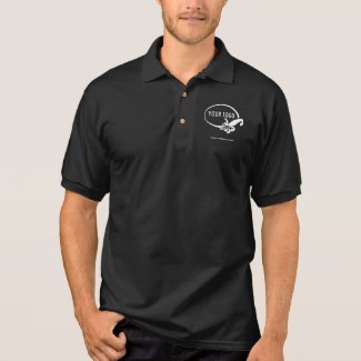 Men&#39;s Black Business Polo Shirt with Custom Logo