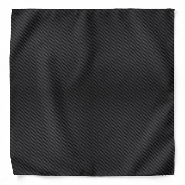 Men's Black Carbon Fiber Look Bandana (Front)