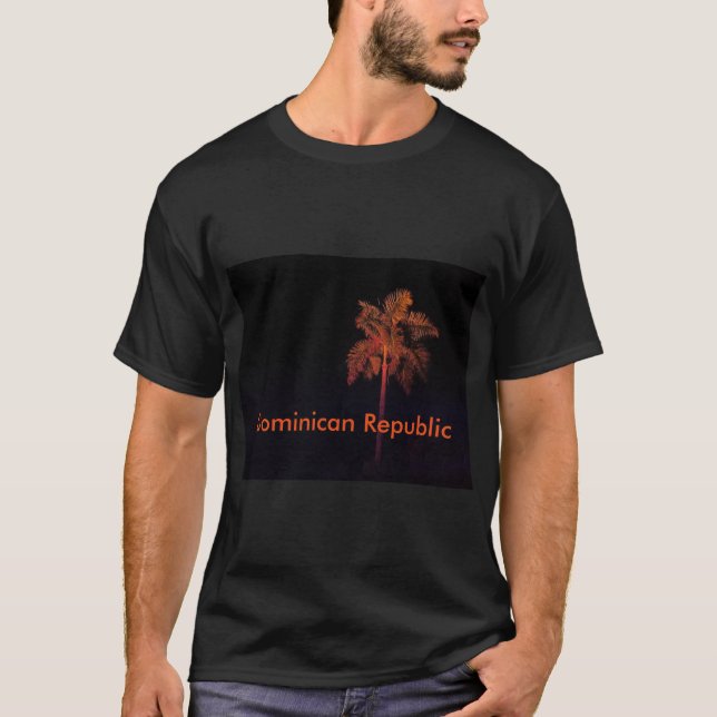 men's black Dominican Republic tshirt (Front)