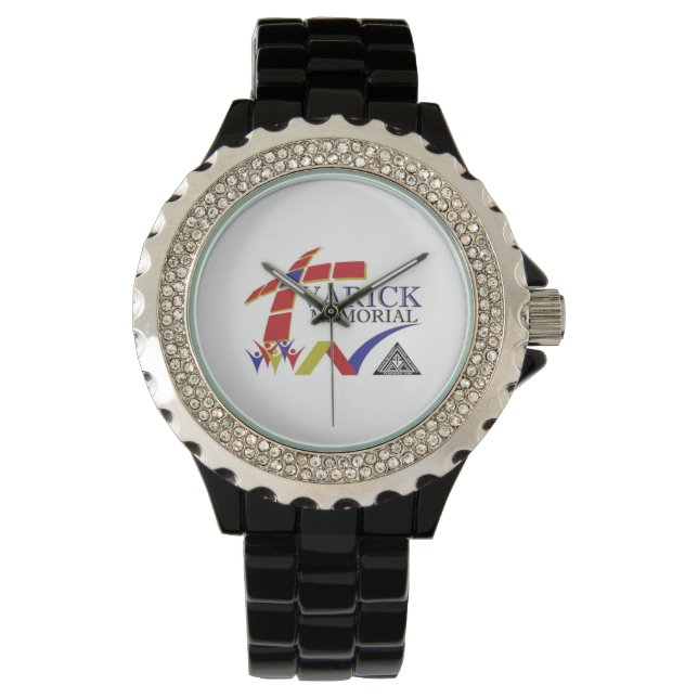 Men's Black Enamel Watch: Varick Memorial AMEZ Watch (Front)