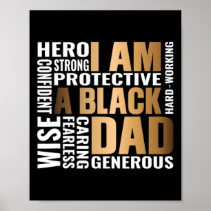 Mens Black Father King Fathers Day Dad Problem Hus Poster