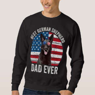 Mens Black German Shepherd Dad American Flag Gsd D Sweatshirt