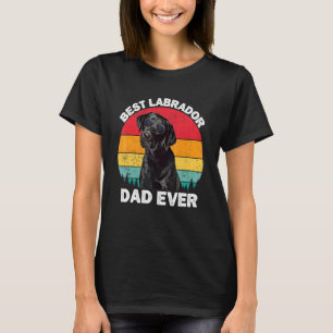 Men's Black Labrador Dad Vintage Black Lab Dad Lab T-Shirt