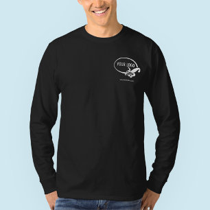 Men's Black Long Sleeve Shirt Custom Company Logo