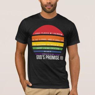 Men's Black T-Shirt Rainbow Circle