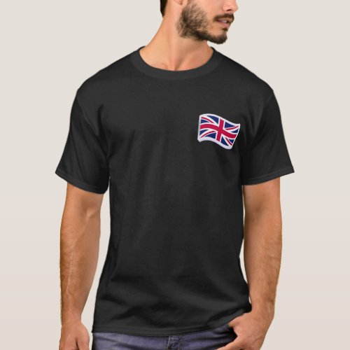 Men's Black T-Shirt w/ Union Jack