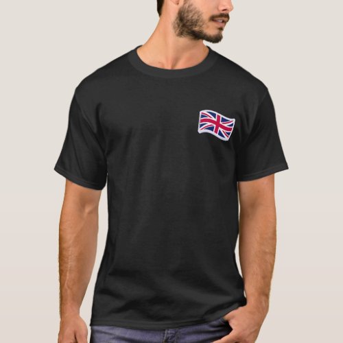 Men's Black T-Shirt w/ Union Jack