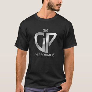 Men's Black T-shirt with Gig Performer logo