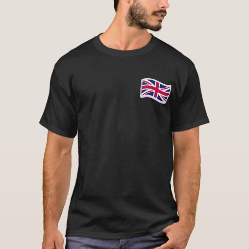 Men's Black T-Shirts with Union Jack