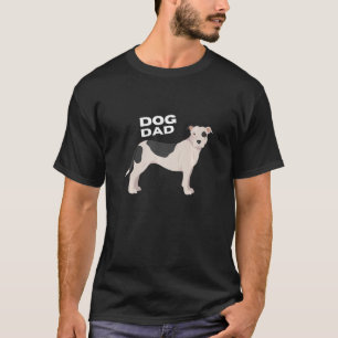 Mens Black & White American Pit Bull Terrier Dog D T-Shirt