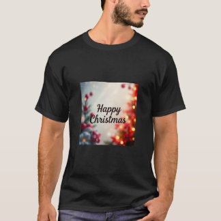 "Men's Block Color Happy Christmas T-Shirt - Bold