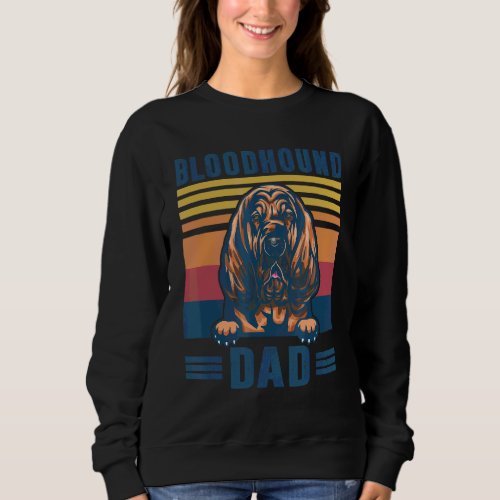 Mens Bloodhound Dad Father Retro Bloodhound  Dog D Sweatshirt