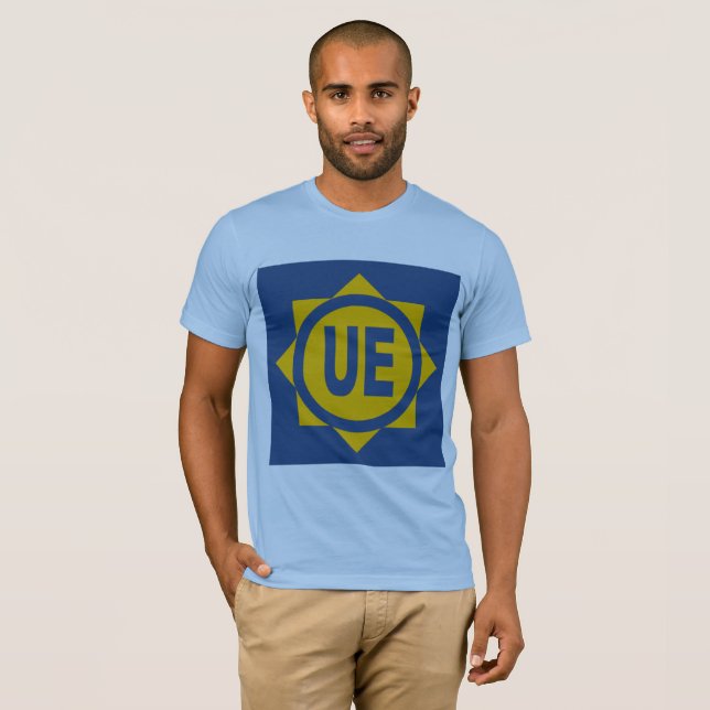 Men's blue basic T-shirt EU Design (Front Full)