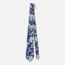 Mens blue floral wedding tie