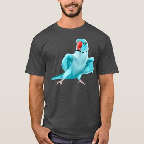 Mens Blue Indian Ringneck Parrot bird Premium T_Shirt