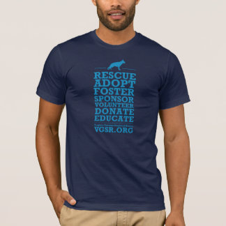 Men's blue rescue adopt shepherd T-Shirt