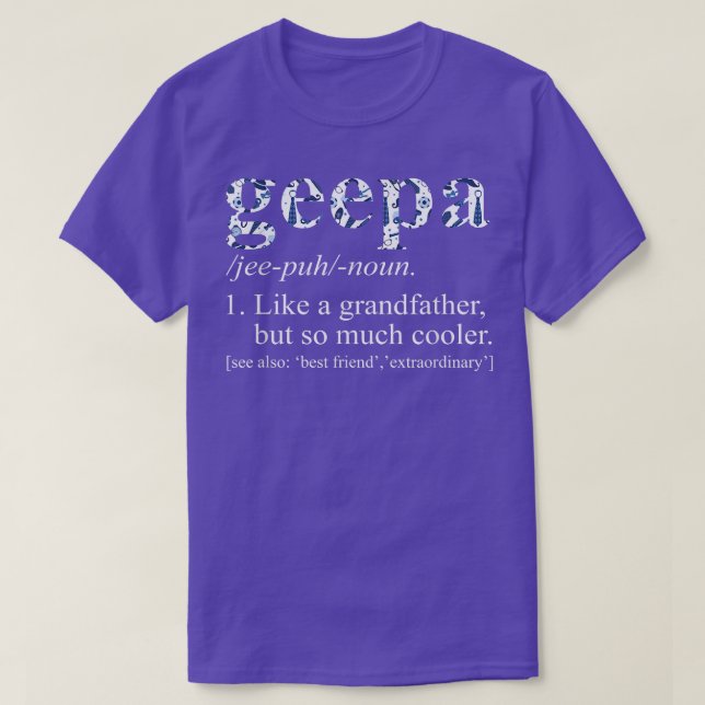 Mens Blue Tie Die Cool Geepa Like a Grandfather  T-Shirt (Design Front)