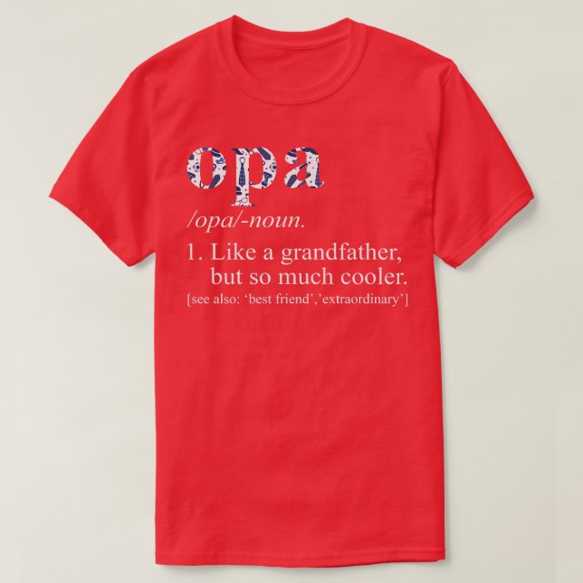 Mens Blue Tie Die Cool Opa Like a Grandfather  T-Shirt (Design Front)