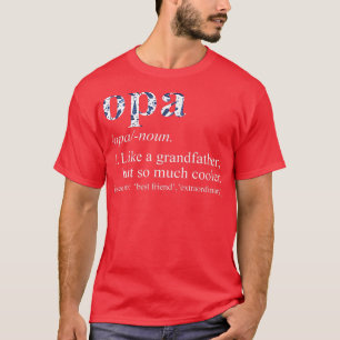 Mens Blue Tie Die Cool Opa Like a Grandfather T-Shirt