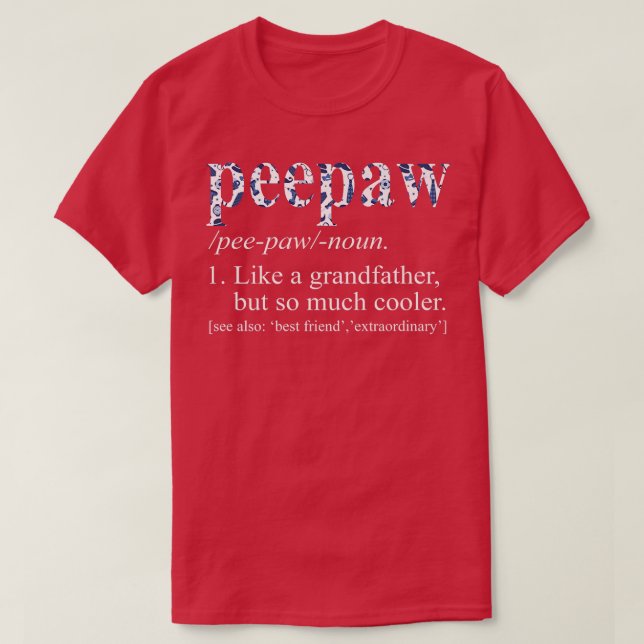 Mens Blue Tie Die Cool Peepaw Like a Grandfather  T-Shirt (Design Front)