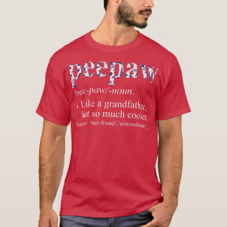 Mens Blue Tie Die Cool Peepaw Like a Grandfather T-Shirt