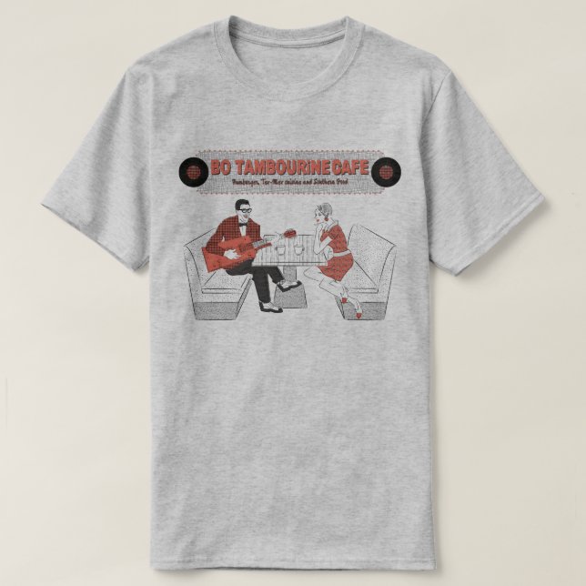 Mens BO TAMBOURiNE CAFE T-Shirt (Design Front)