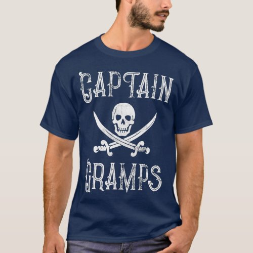 Mens Boat Captain Gramps T Grandpa Gift T_Shirt