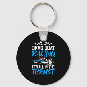 Mens boat rider drag boating boat racer driver keychain