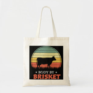 mens body by brisket bbq backyard grill cookout tote bag