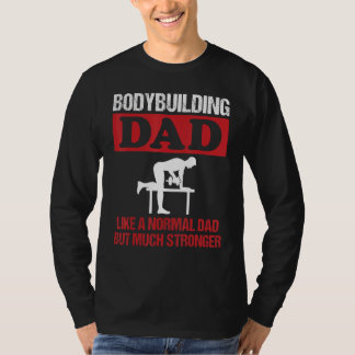 Mens Bodybuilding Dad Dumbbell Rowing Exercise Str T-Shirt