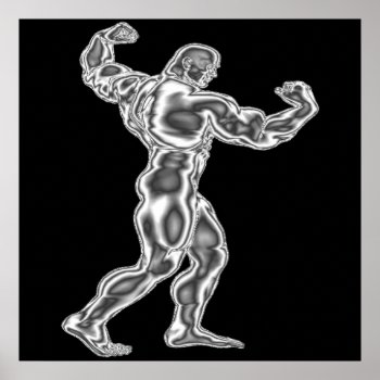 Mens Bodybuilding Pose Poster by Baysideimages at Zazzle