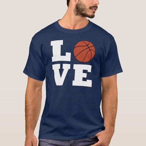 Mens Bold Basketball LOVE Player or Coach T_shirt