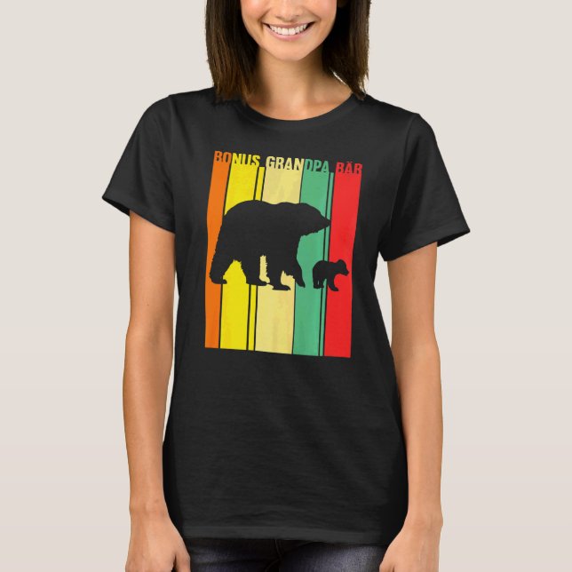 Mens Bonus Grandpa Bär Bonus Grandad T-Shirt (Front)