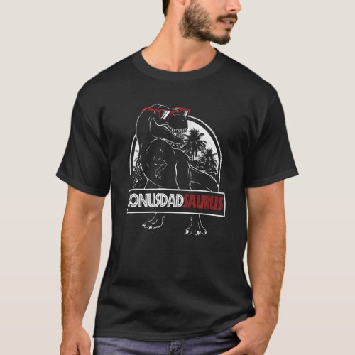 Mens Bonusdadsaurus Dinosaur Daddy Bonus Dad Sauru T_Shirt