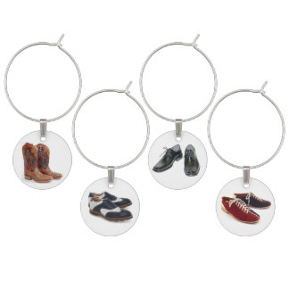Men's Boots and Shoes Wine Glass Charms, Set #2 Charm