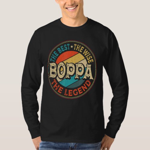 Mens Boppa The Best The Wise The Legend  Grandpa F T_Shirt