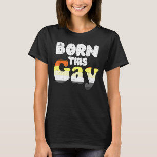 Mens Born This Gay Pun Lgbtq Gay Bear Flag Gay Pri T-Shirt