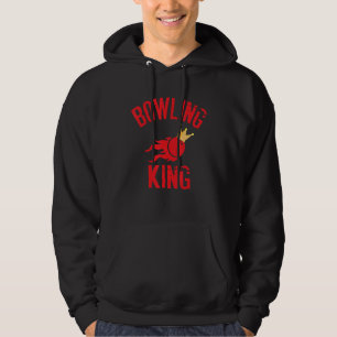 Mens Bowling King  Quote For Dads Bowlers 1 Hoodie