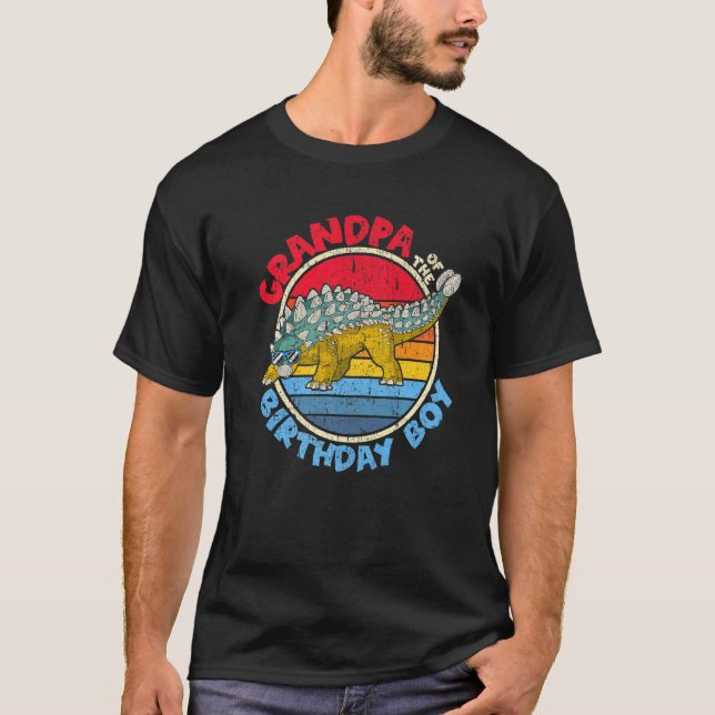 Mens Boy Birthday I Grandpa I Ankylosaurus I Famil T-Shirt (Front)