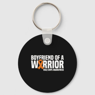 Mens Boyfriend Of A Warrior Orange Ribbon Rsdcrps Keychain