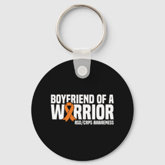 Mens Boyfriend of a Warrior Orange Ribbon RSDCRPS Keychain