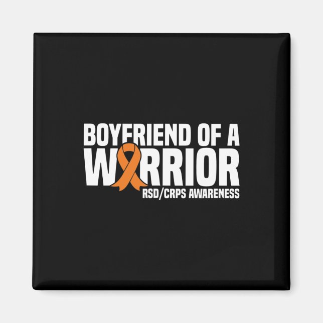 Mens Boyfriend of a Warrior Orange Ribbon RSDCRPS  Magnet (Front)