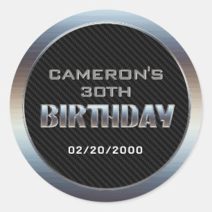 Men's Boy's Birthday Classic Round Sticker