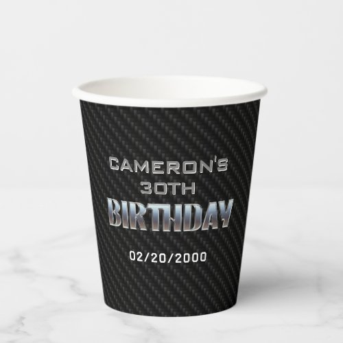 Mens Boys Birthday Paper Cups