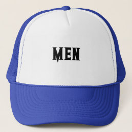 Men&#39;s Boys Nice Cool Handsome White and Royal  Trucker Hat