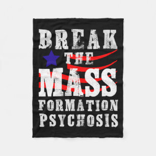 Mens Break The M Formation Psychosis Patriotic Fleece Blanket